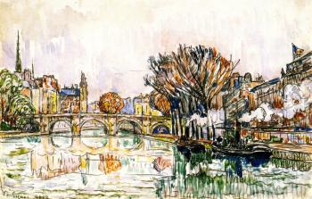 (image for) Handmade oil painting Copy paintings of famous artists Paul Signac's painting, The Pont Neuf, Paris